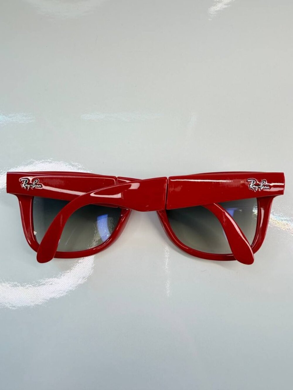 Ray-Ban Folding Wayfarer RB4105 Special Series Sunglasses – Red – Made in Italy - Picture 9 of 16